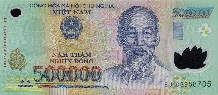 500000 VND x 2 Vietnam Banknotes Currency 1 Million Vietnamese Dong 