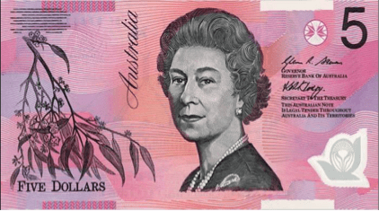 australia $5 before its makeover